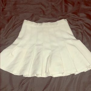 American Apparel Pleated White Skirt